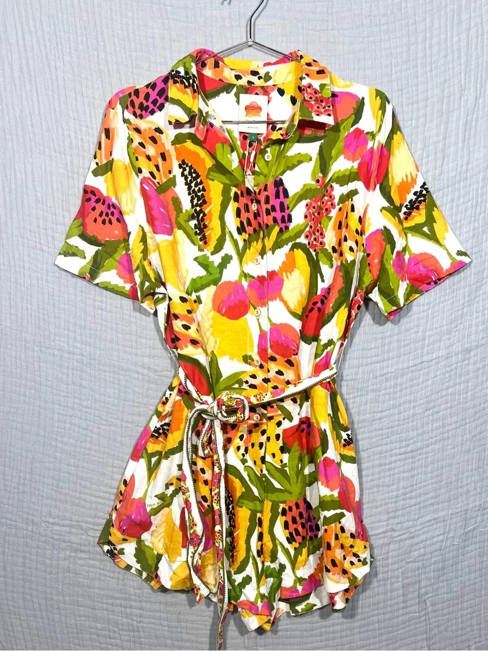🌴 NWT | Farm Rio | Paradise Short-Sleeve Romper | size L - Picture 6 of 11